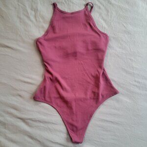 Girlfriend Collective Marlow High Neck Thong Bodysuit Size Small